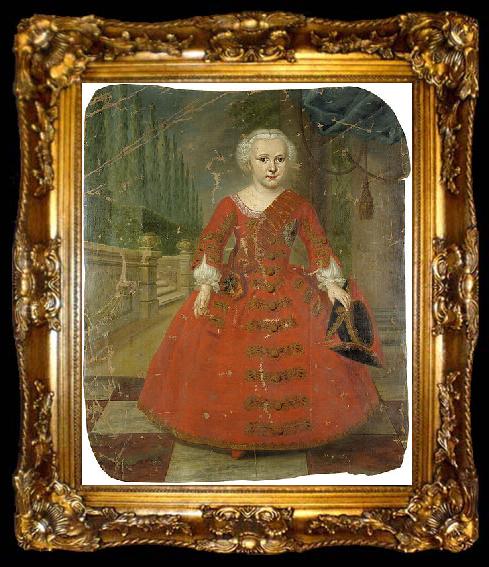 framed  unknow artist Portrait of Friedrich II of Prussia as a child, ta009-2
